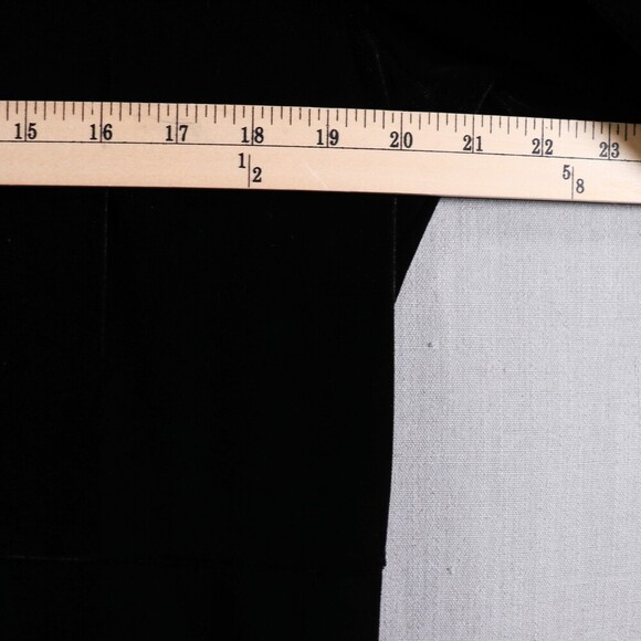 Lands End Black Velvet Skater Dress Womens XL Petite 3/4 Sleeve Fit Flare - Picture 15 of 16